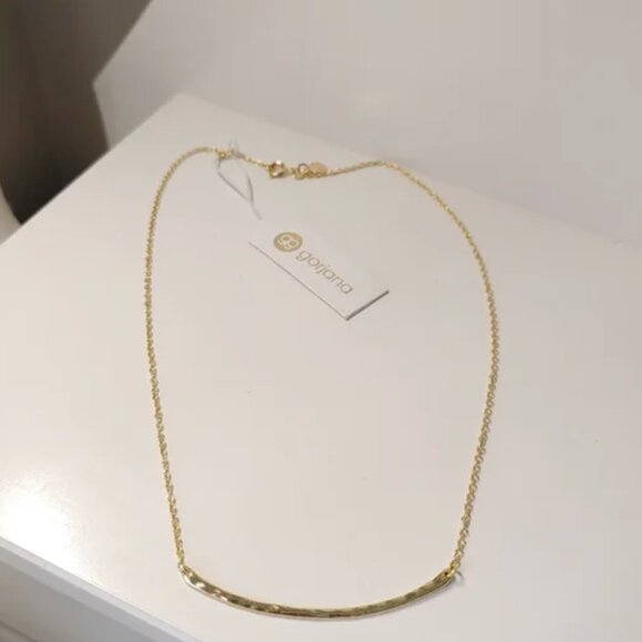 Fine Gold Necklace with Gold Bar - Picture 6 of 6
